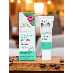 By Nature Botanicals Hyaluronic Acid & Caffeine Under Eye Cream - Firming & R...